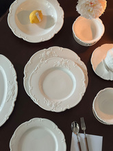 法式浮雕中古 宫廷风餐具 盘子西餐家用盘 咖啡杯碟 西式甜点