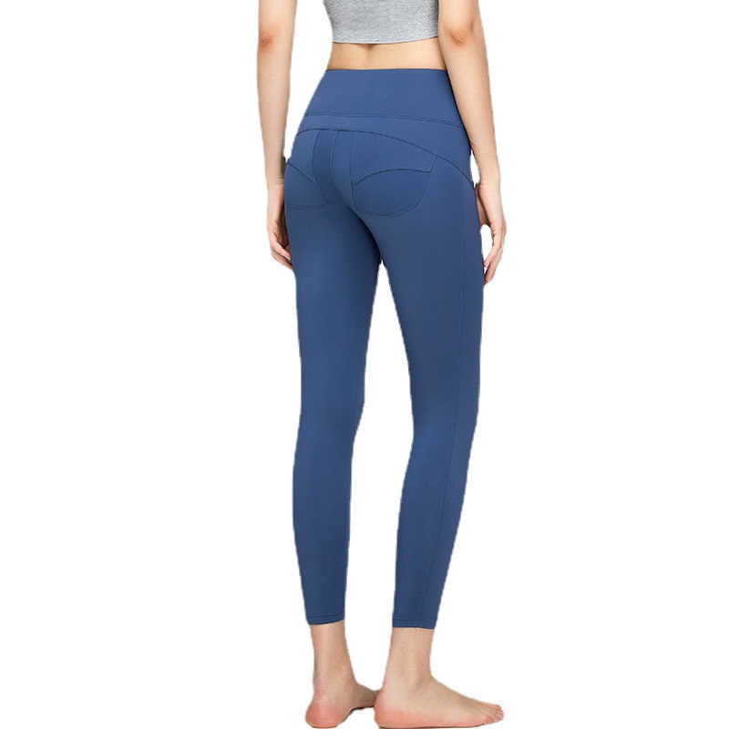 Transfronterizo nuevo correr pantalones de fitness desnuda de cintura alta de las mujeres de la cadera de elevación pantalones de yoga apretados de secado rápido deportes ropa de yoga