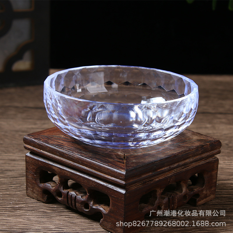 Suministros para salones de belleza Tazón pequeño de acrílico Tazón pequeño transparente Tazón de aceite refinado Tazón de máscara especial Espesor y duradero