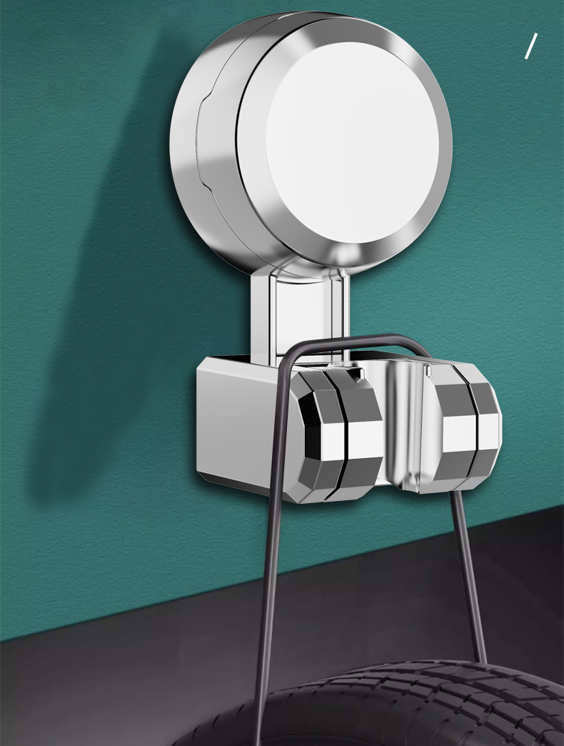 Light luxury suction cup shower head stand, no need for drilling, fixed seat, shower head stand, magic tool, adjustable wall base stand undefined