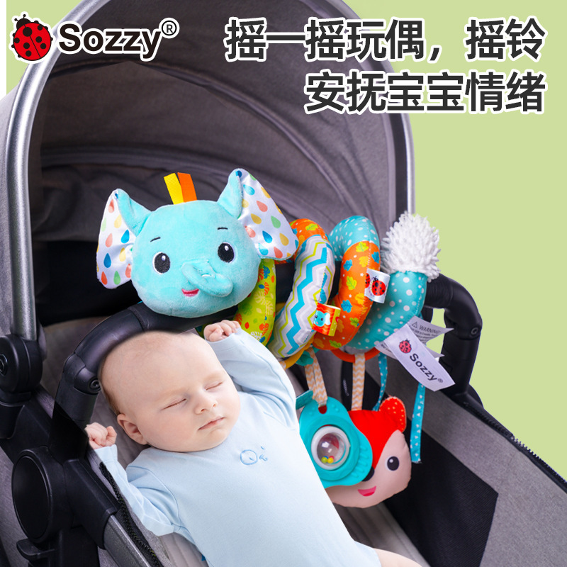 新しい Sozzy 新生児 0-1 歳のベビーカーペンダントベビーベッドトレーラーハングベビー動物ベッドラップペンダントおもちゃ|undefined