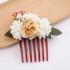 Street hair accessory for bride, hairgrip, European style, flowered, for bridesmaid, wholesale