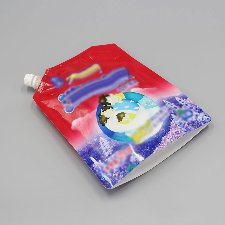 厂家生产洗衣液袋软包装自立吸嘴液体包装袋免费设计可混批