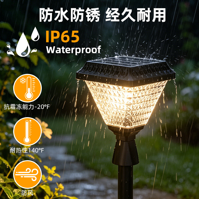 Luces solares para jardín, luces solares impermeables, luces de pilar para el hogar, luces de pared pequeñas para jardín al aire libre, luces para césped y suelo