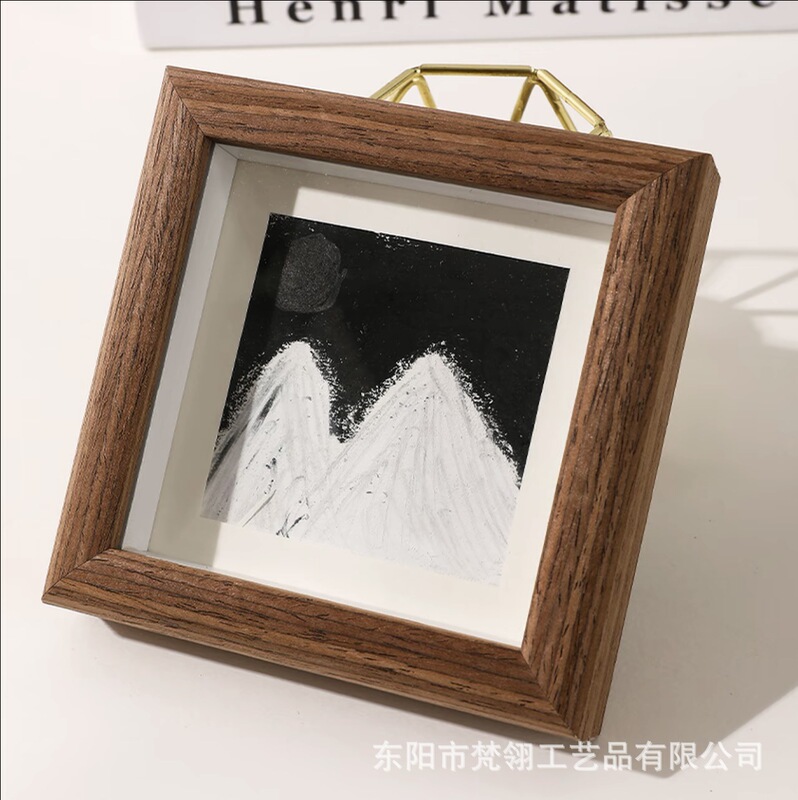 Mini Square 4inch Cartoon Oil Painting Wooden Photo Frame DIY Specimen Frame Three-Dimensional Empty Frame Picture Frame Display Wholesale
