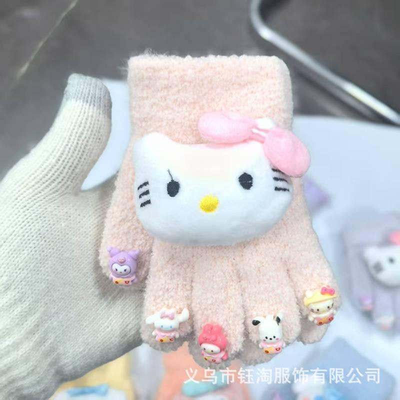 儿童可爱卡通手套冬季保暖防寒防冻男女童卡通宝宝加厚五指手套批|undefined