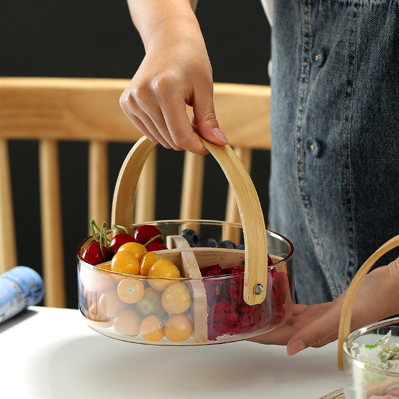 Cesta de almacenamiento nórdica de gran capacidad para sala de estar, uso doméstico, cubo para frutas de bar, bandeja para vino de cristal, bandeja para frutas y verduras