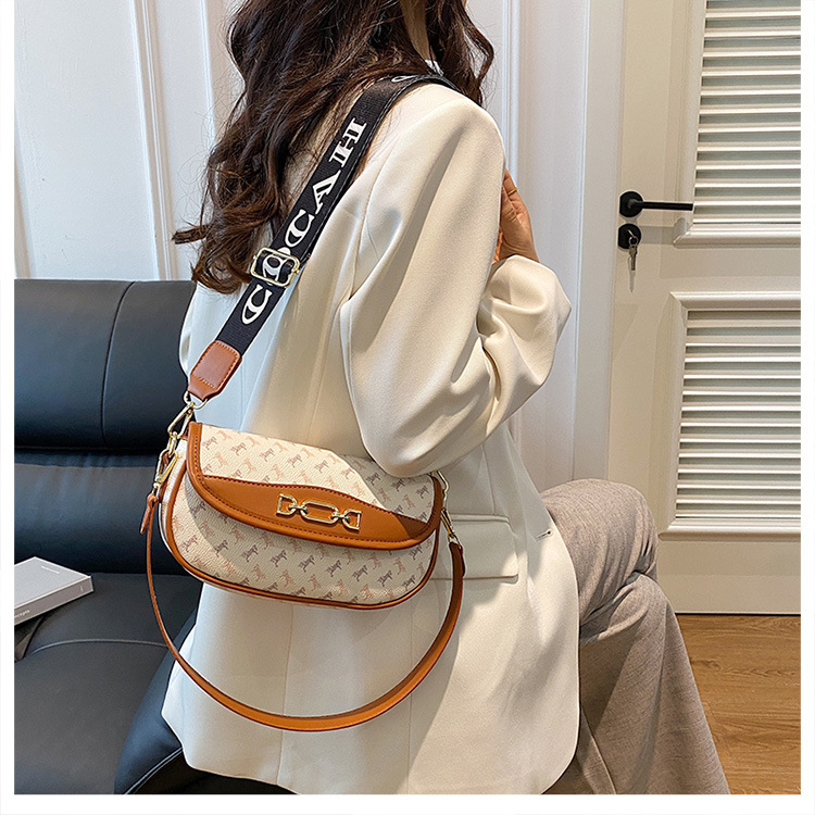New High-end Fashion Texture Printed Armpit Bag European And American Retro Trend Handheld Single Shoulder Diagonal Cross Bag Popular Item_voghion.com
