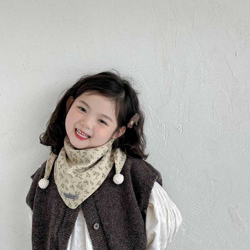 宝宝围巾秋冬款韩版卡通纯棉婴儿三角巾冬季防风婴幼儿男女童围脖|undefined