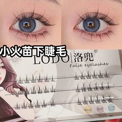 LODO洛兜小火苗下睫毛假睫毛女自然仿真分段式單簇透明軟梗眼睫毛