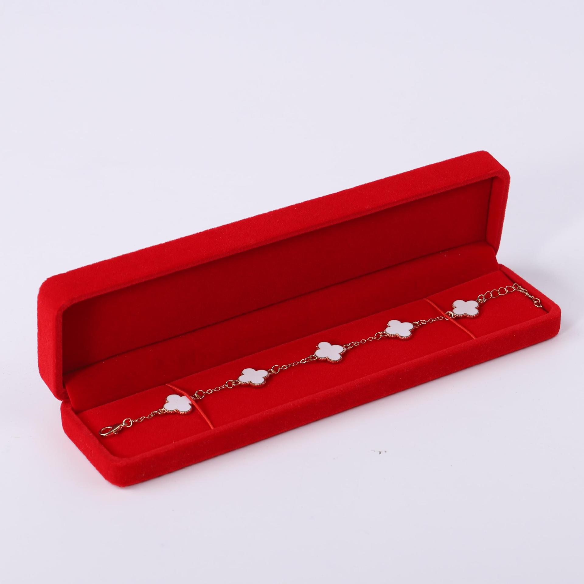 Fuente fábrica venta directa franela joyería caja de embalaje collar pendientes caja de anillo pulsera colgante caja de cadena de mano al por mayor