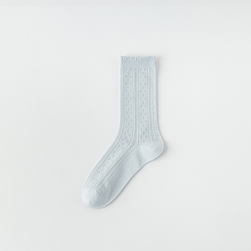 Calcetines de Tubo Medio de Malla para Mujer de Algodón, Transpirable para Verano image 14