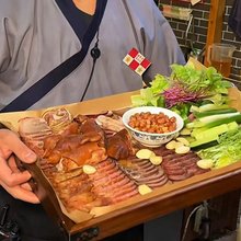 下酒菜餐盘小酒馆卤菜拼盘下酒菜托盘东北蘸酱菜盘子熟食熏酱托盘