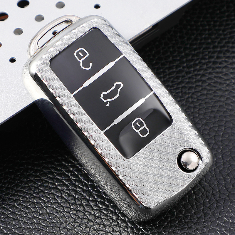 Volkswagen key case for polo Lavida Sagitar Tiguan Wei Ling carbon fiber key case buckle factory outlet Volkswagen key case for polo Lavida Sagitar Tiguan Wei Ling carbon fiber key case buckle factory outlet