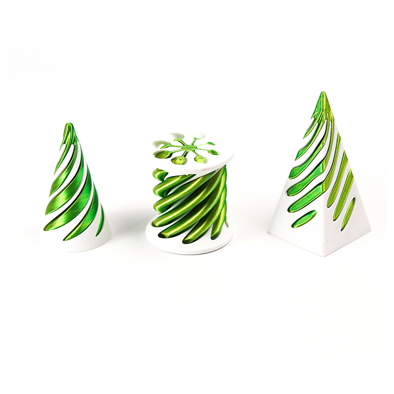 Impresión 3D descomprimir juguetes de espiral para niños rompecabezas desarrollo espiral estructura tridimensional punta de dedo juguetes de vórtice bicolor