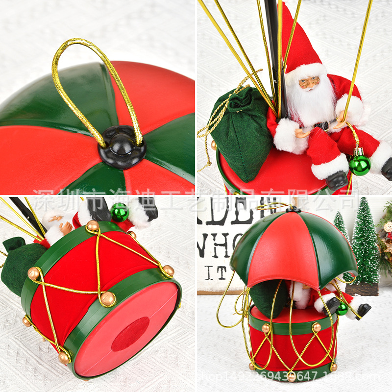 Decoraciones de Navidad transfronterizas paracaídas para regalos navideños decoración de ventanas image 5