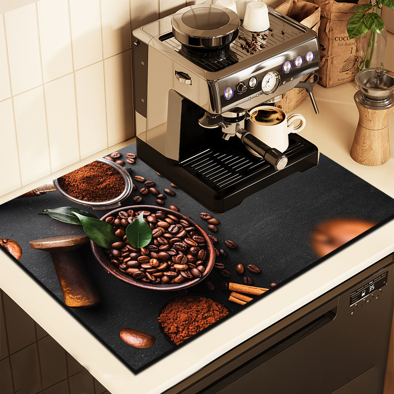 Máquina de café de barro de diatomeas transfronteriza absorbente estera de secado rápido estera de drenaje de mesa de cocina estera de aislamiento de mesa de comedor de lujo al por mayor