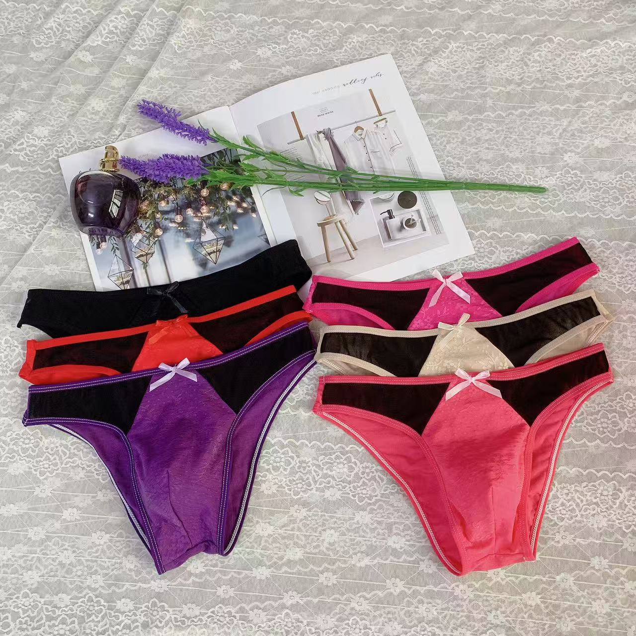 New Trendy Comfortable Soft Pattern Breathable Low-Rise Men's Briefs Breathable Pouch Men's Large Size High-End Underwear