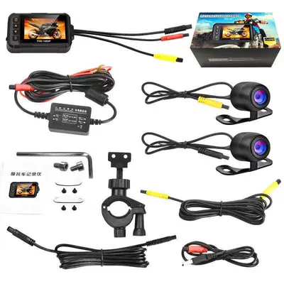 Camera with Front and – Motorcycle driving recorder