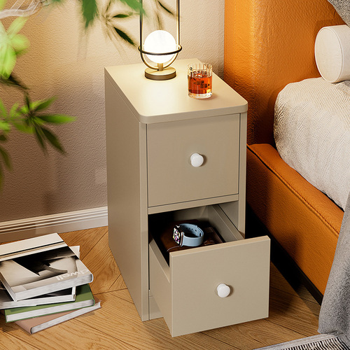 Bedside table simple modern home bedroom sandwich storage rack bedside table mini ultra-narrow small storage cabinet