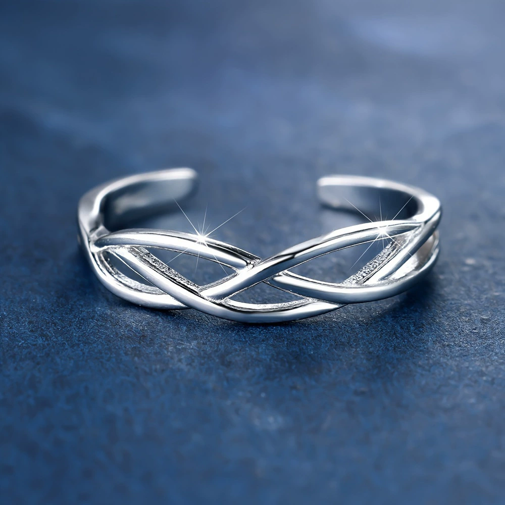 Крест Изысканное медно-белое кольцо для ног Женское лето пляжные ножные украшения Регулируемый размер Малый размер хвост