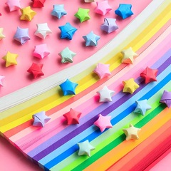 Gradient star origami luminous star paper strips origami star origami handmade origami colored paper handmade special double-sided