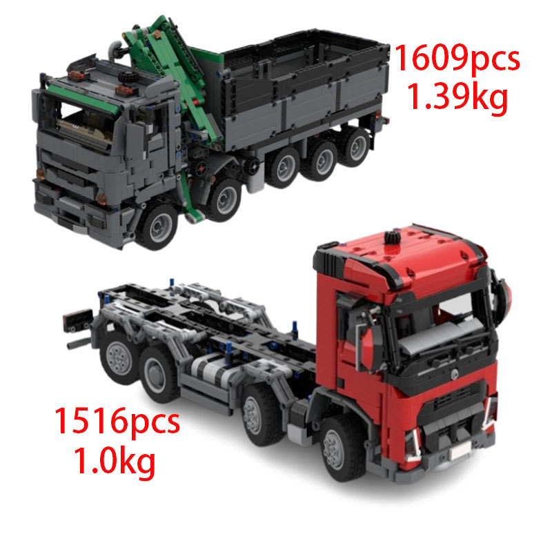 Cross-border Hot-selling In-stock Item MOC-137767 78655 Small-piece Assembly Building Block Toy Dump Truck Model_voghion.com