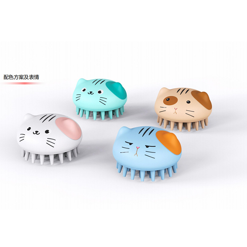 Tedora nueva preventa mascota baño cepillo perro masaje cepillo gato cabeza cepillo gato suministros de limpieza