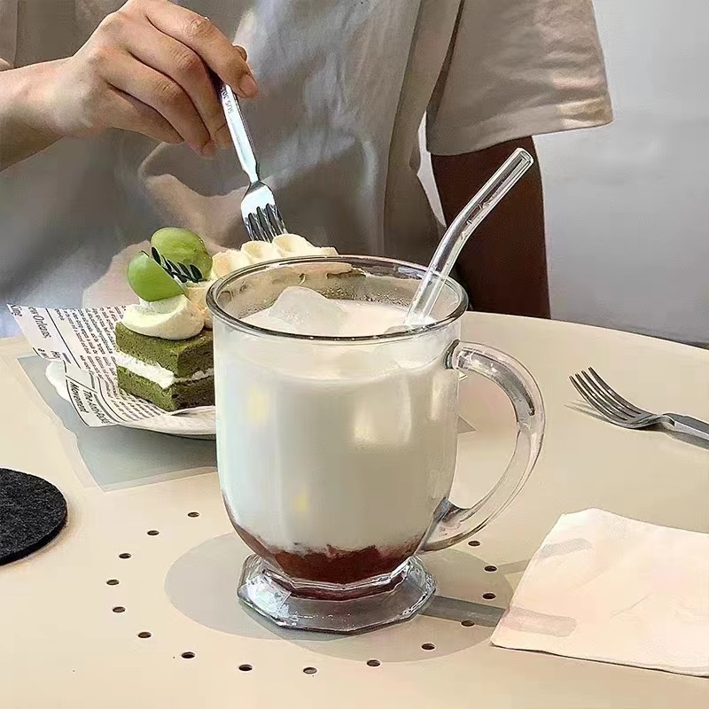 Gulu Gulu grande bouche Coupe 2023 nouveau ménage jus tasse lait petit déjeuner tasse avec poignée tasse à café tasse à thé