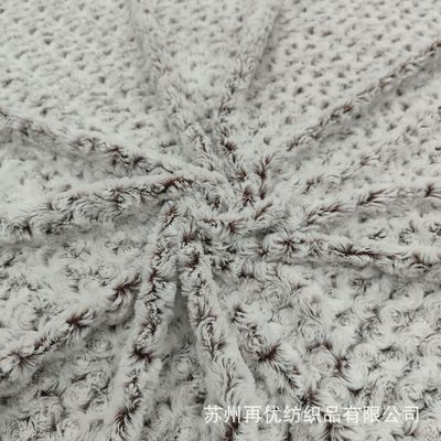 厂家直销  磨圈玫瑰花高品质背印PV绒刷花  服装纺织面料|ms