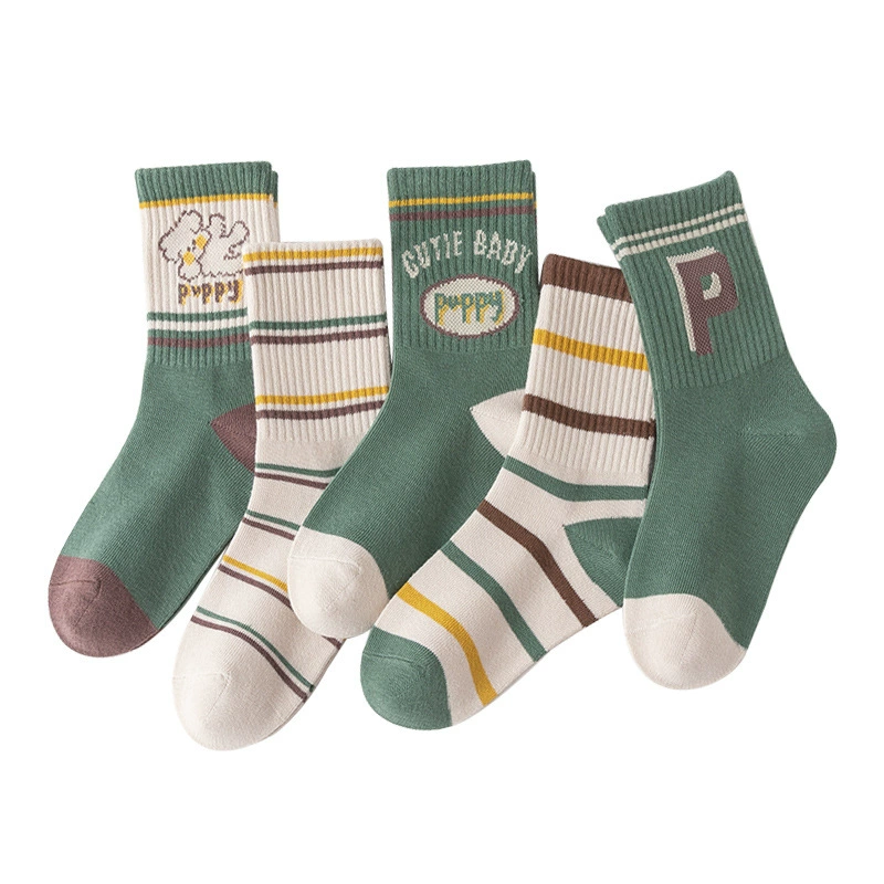 Cartoon children's demi-season knee socks for elementary school students for boys, mid-length, 1-12 years