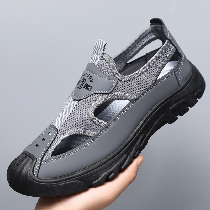 Summer Thin New Sandals Hole Shoes Men's Slip-on Lazy Shoes Middle-aged and Elderly Sports Casual Shoes Cross-border