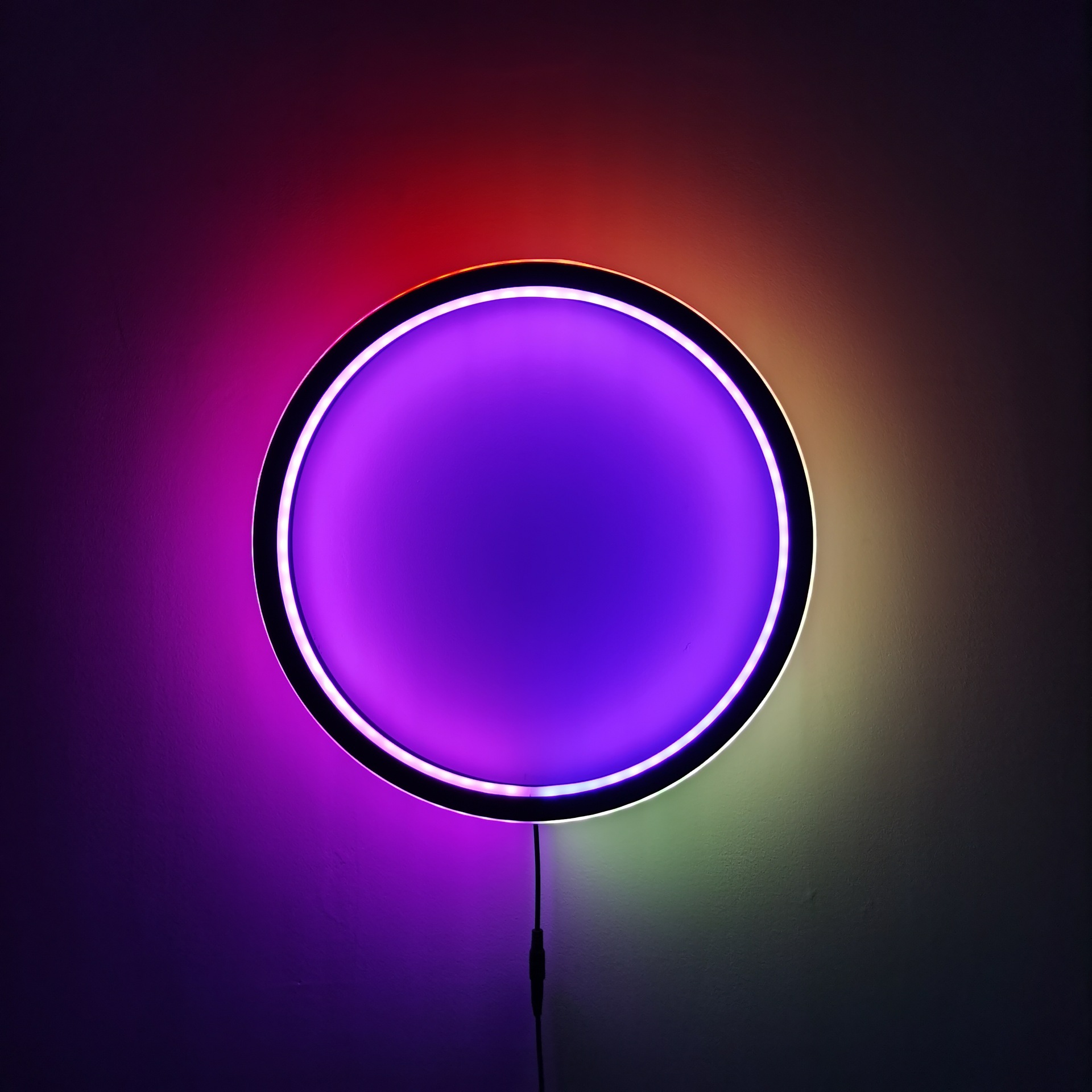 NOXU新款床头灯走廊卧室灯幻彩氛围灯装饰简约墙灯圆形RGB 壁灯