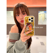 趣味ins卡通星星小人旋转适用苹果17promax手机壳iphone16pro新款