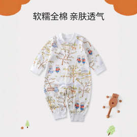 婴儿连体衣服纯棉无骨哈衣婴儿a类纯棉新生儿夏季服装a类哈衣
