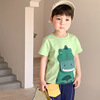 children Short sleeved T-shirt Male baby Cotton Cartoon dinosaur summer jacket Boy Summer wear Children's clothing T-shirt wholesale