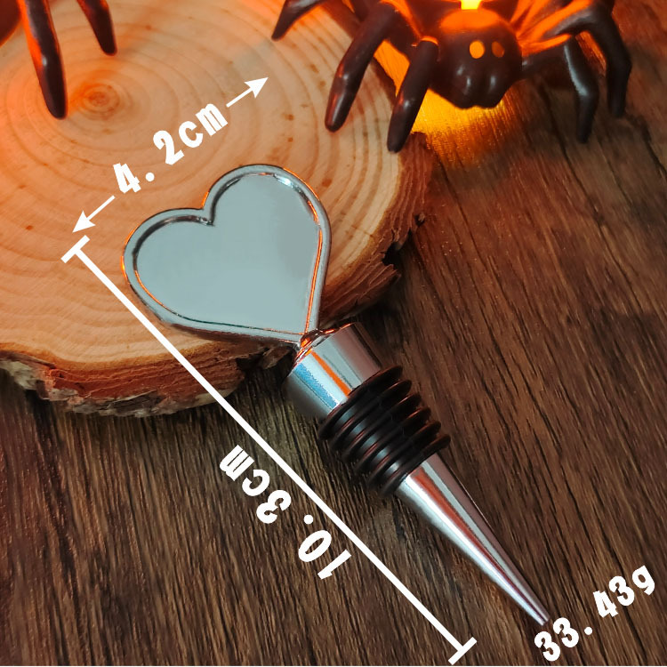 Tapón de silicona para botellas de vino, de aleación de zinc, resina epoxi, tapón de botella redondo, cuadrado, en forma de corazón, de aleación de aluminio, de metal