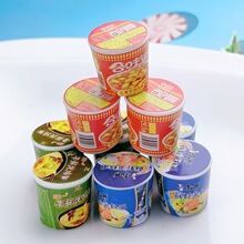 仿真食玩桶装方便面diy手工发饰头绳洞洞鞋钥匙扣滴胶手机壳饰品