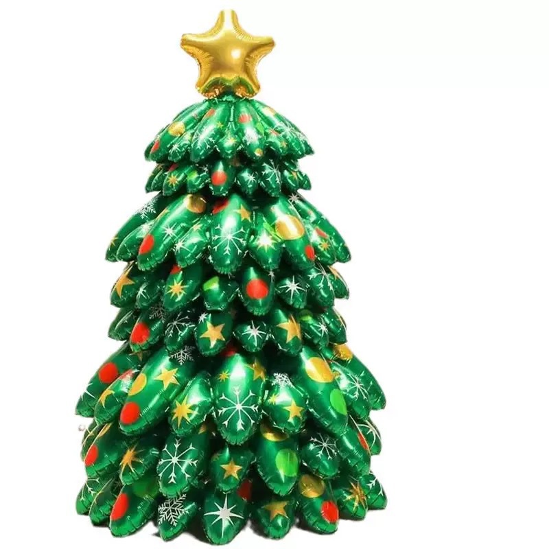 Navidad decoración tridimensional infláble árbol de Navidad globos decoración de mesa centro comercial escena jardín de infantes diseño de atmósfera