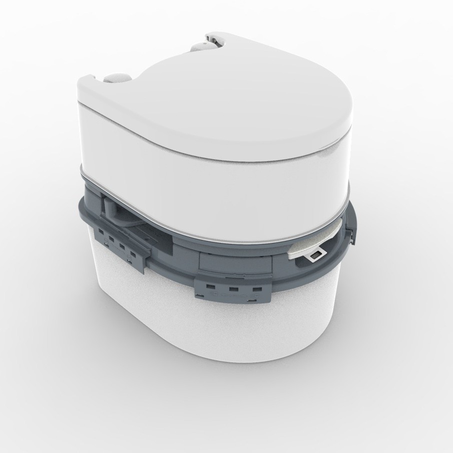 Outdoor 25L Mobile Toilet for Pregnant Women and the Elderly, Flushable Toilet Seat, Detachable and Separate, Household Mobile Toilet