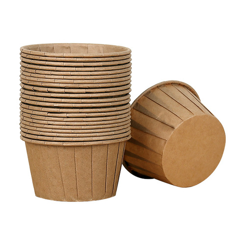 O& Paper Cup Cupcakes Paper Pan Baking Heat Resistant Small Size Household Paper Tray Mold Wavy Edge Muffin Cup Hat Wavy Edge Cup