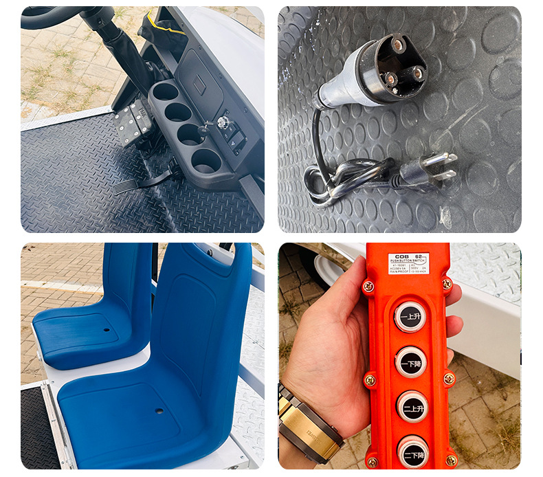 Golf Cart Manufacturer Foreign Trade Export Van Hydraulic Tailboard Transfer Vehicle Electric Sightseeing Vehicle 2-Seater