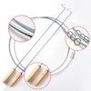 38cm50cm solid Roll hoop . children adult Hoop silvery Roll hoop Handle woodiness texture of material