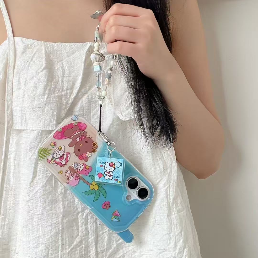 Monopatín de playa junto al mar de verano KT para iPhone16 Apple 15ProMax funda para teléfono móvil 14/13 Big Brother