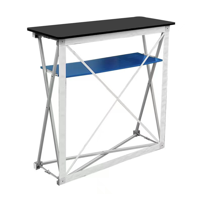 铝合金矩形促销桌魔术贴促销台便携式试吃桌跨境批发服装店促销车