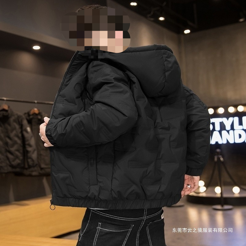 加厚羽绒服男短款冬季工装帅气潮流宽松连帽冬天鸭绒保暖男士外套