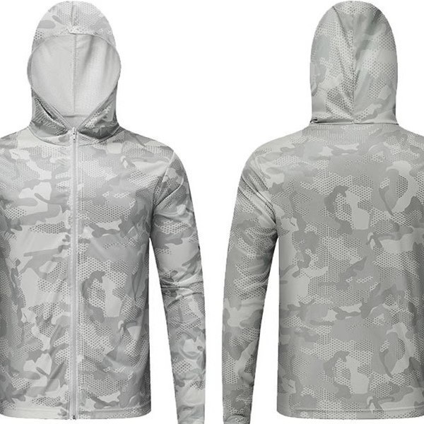 Camouflage Sun Protection Clothing, Fishing Clothing, Summer Lightweight, Breathable, Quick-Drying Clothing, Outdoor Sun Protection Clothing, Men's Fishing Clothing