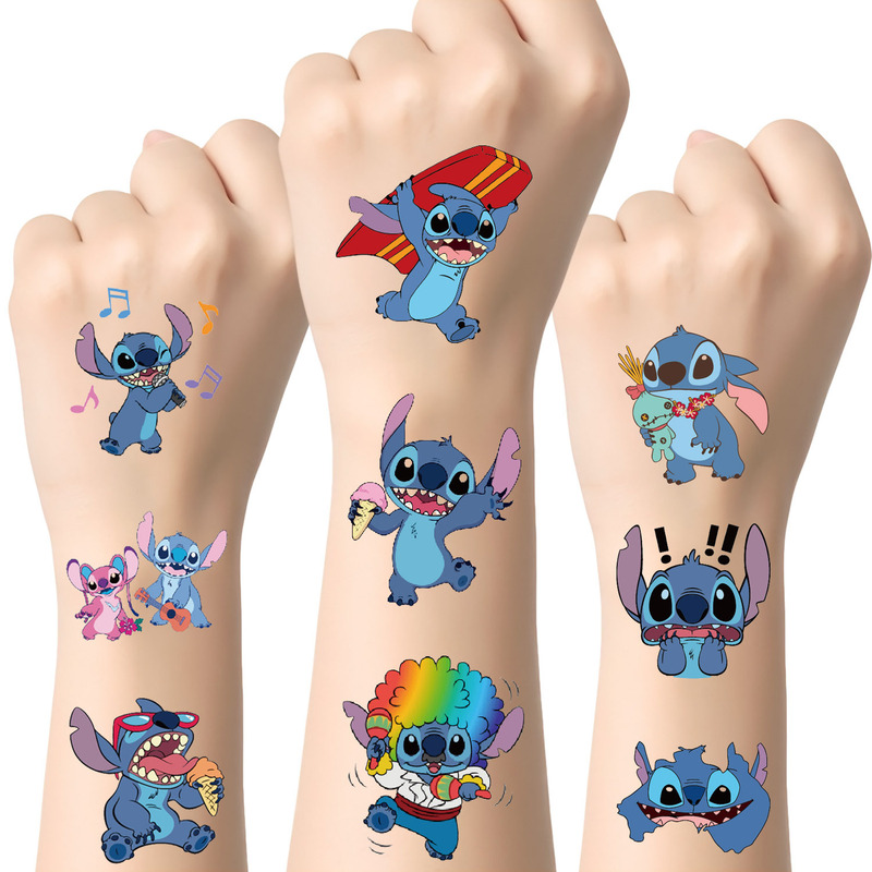 25 Pieces of 50-Piece Stitch Lilo & Stitch Tattoo Stickers, Stitch Cartoon Tattoo Stickers, Water Transfer for Birthday Parties 25 Pieces of 50-Piece Stitch Lilo & Stitch Tattoo Stickers, Stitch Cartoon Tattoo Stickers, Water Transfer for Birthday Parties