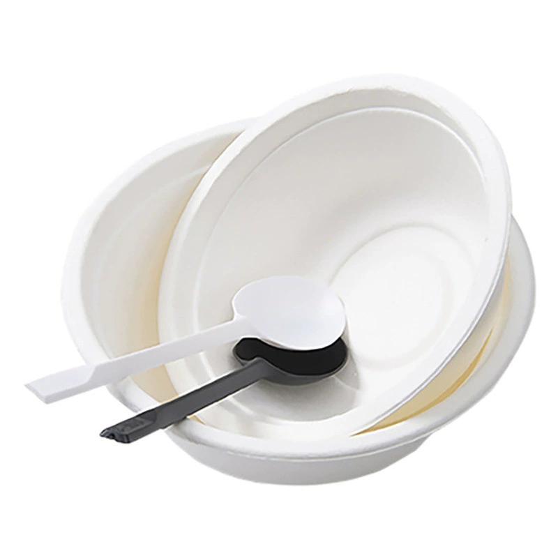 Одноразовая бумажная миска утолщение целлюлозы Разлагаемая горячая суповая миска с лапшой быстрого приготовления горячий горшок для пикника на открытом воздухе 220/350 мл миска