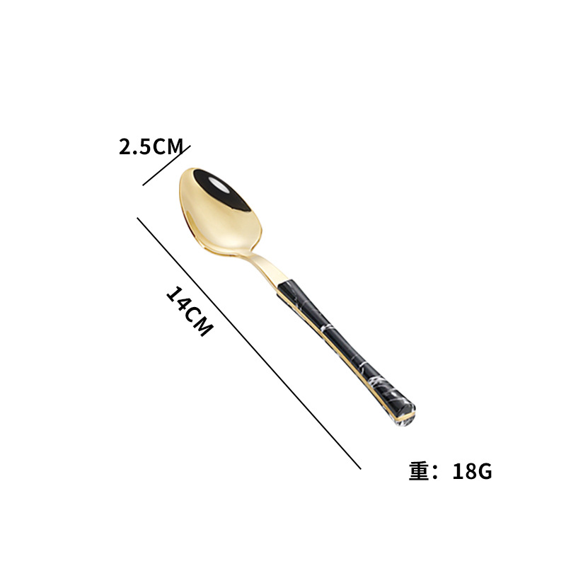 Cross-border Amazon imitación de acero inoxidable mango de madera pequeña cintura cuchillo, tenedor y cuchara de cuatro piezas conjunto occidental vajilla regalo traje de regalo para la boda